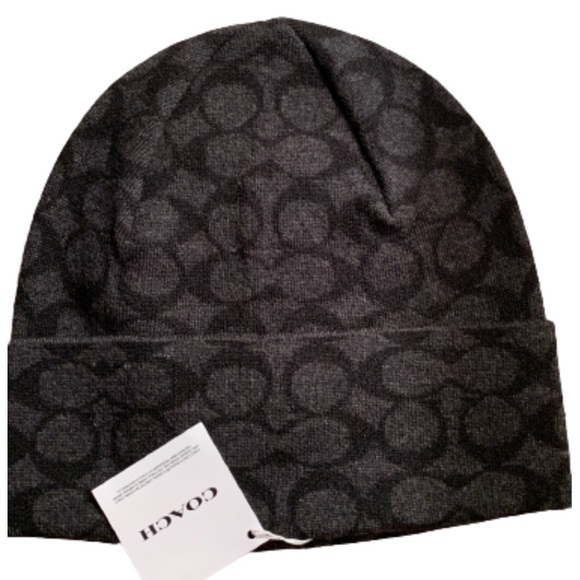Coach Signature Knit Beanie - Picture 2 of 5